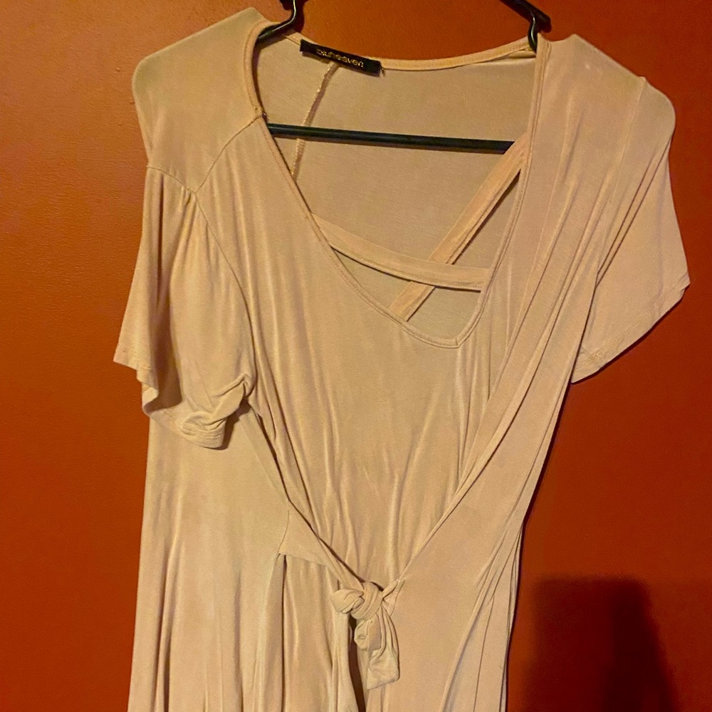 Brand Bluheaven light pink short dress. Has a tie on the size.
